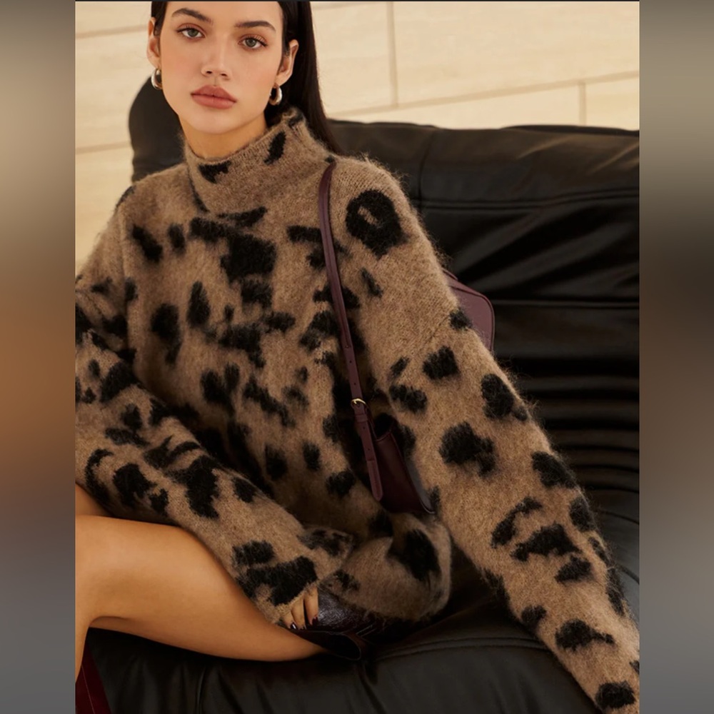 Leopard Print Women's Sweater